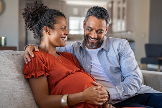 Happy couple expecting a baby