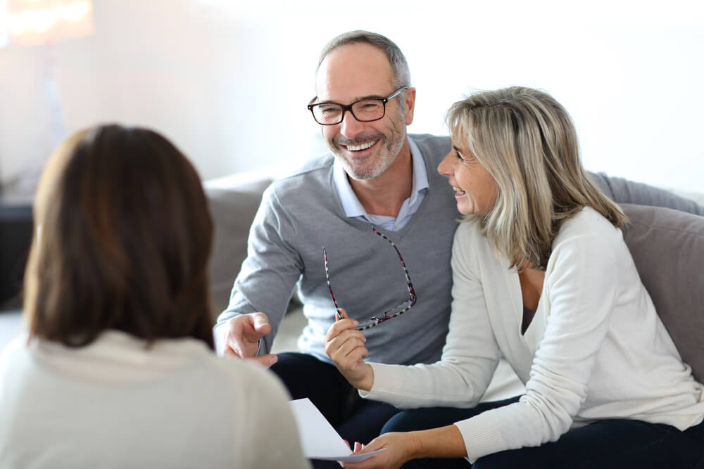 Senior couple meeting with financial advisor